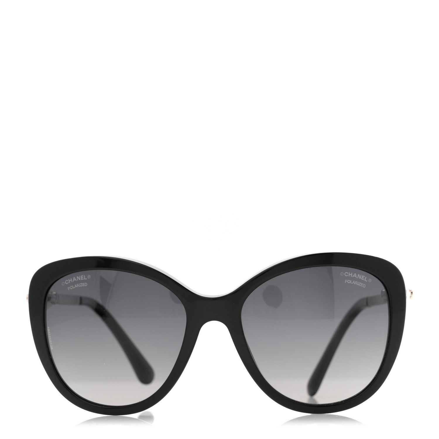 Acetate Pearl Polarized Winter Butterfly Sunglasses 5338-H Black