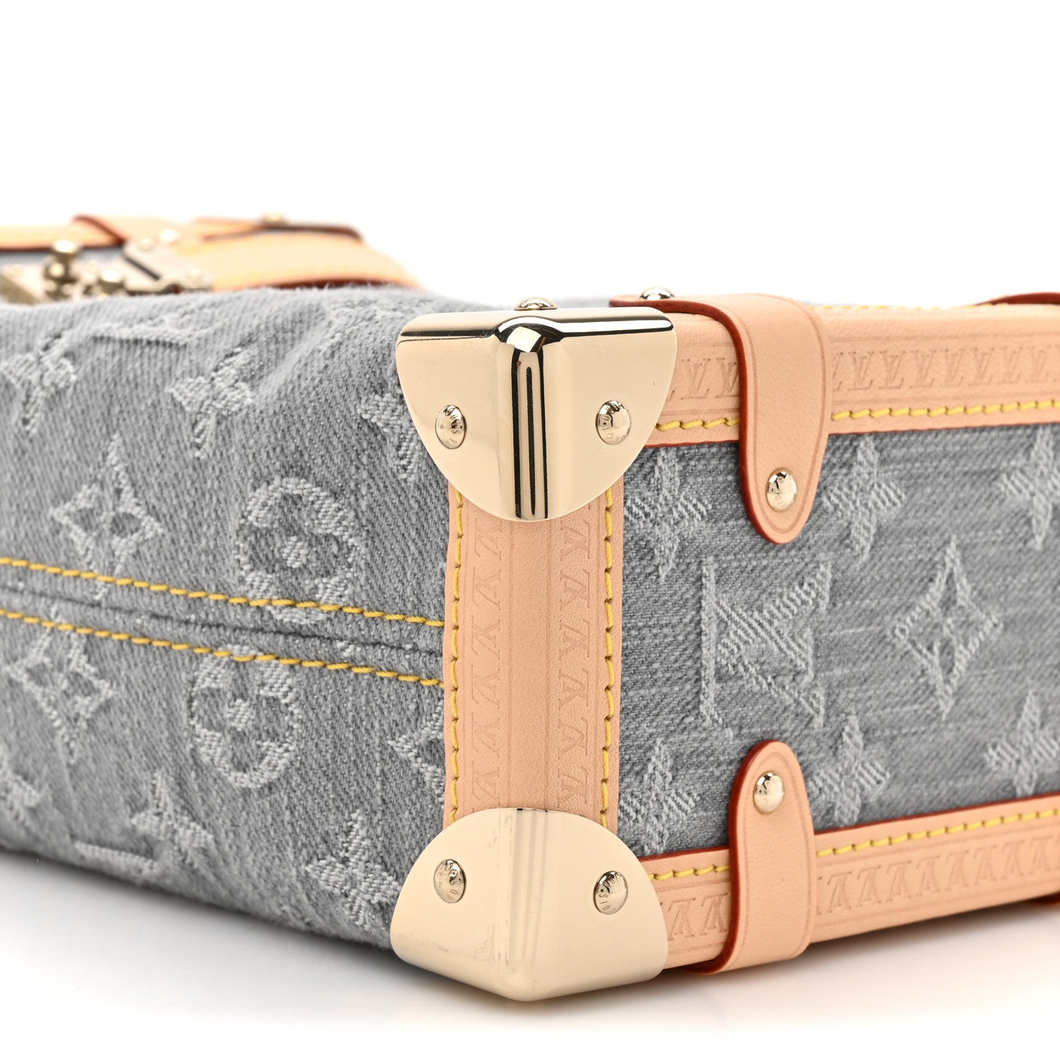 Louis Vuitton Denim Monogram Side Trunk MM Washed Gray