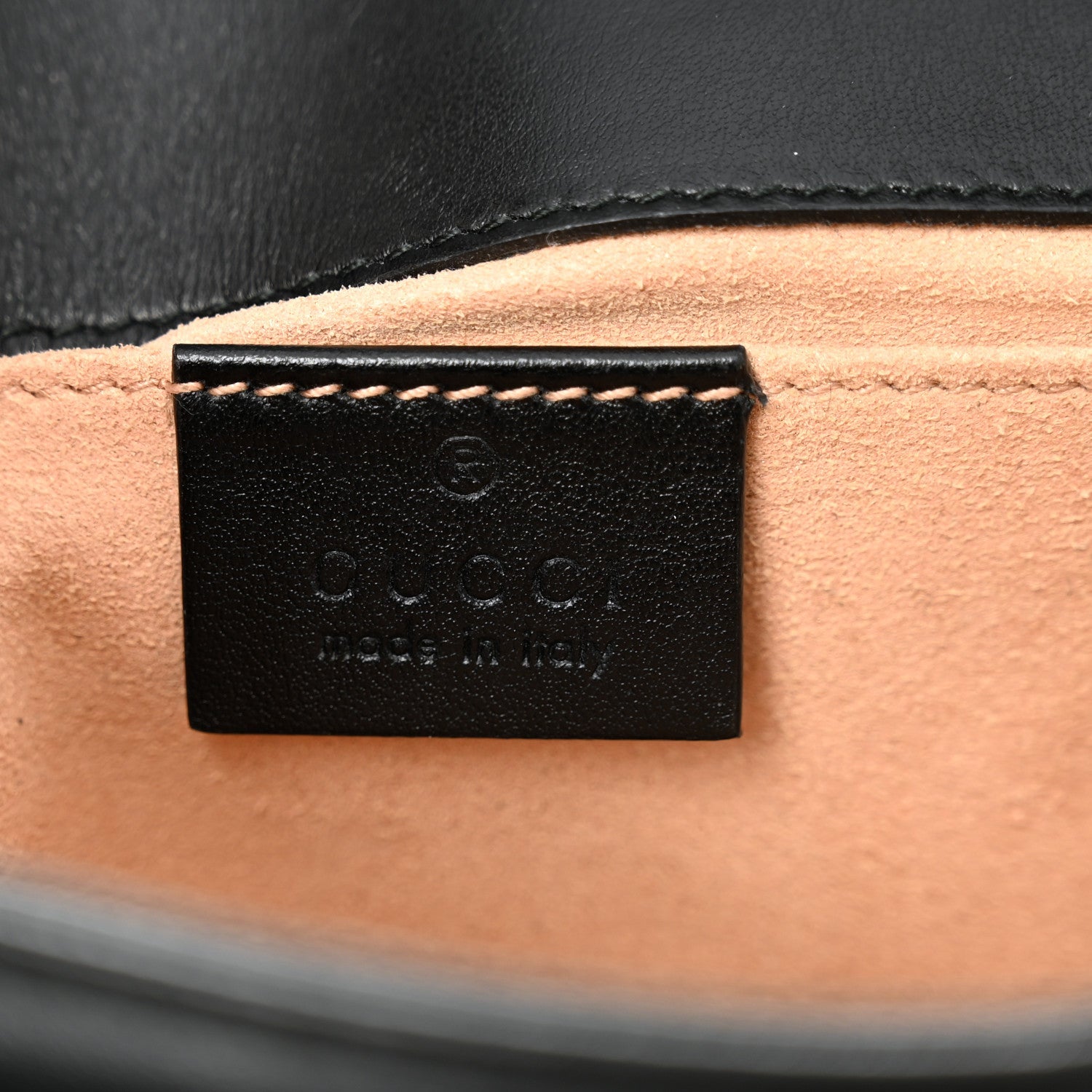 Gucci Calfskin Matelasse Small GG Marmont Shoulder Bag Black