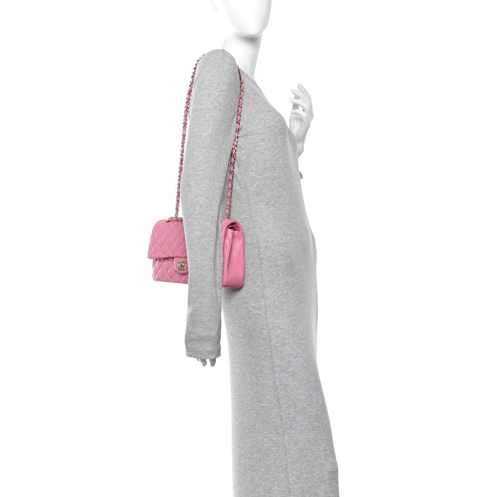 Chanel Caviar Quilted Medium Double Flap Pink