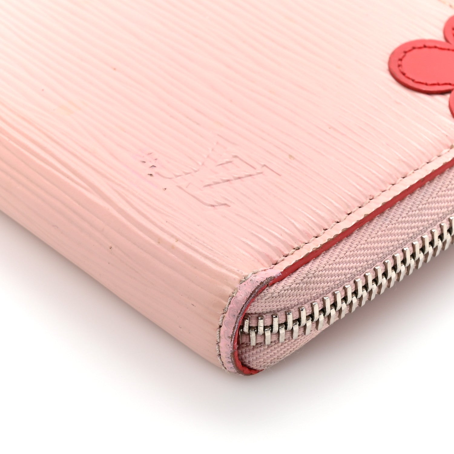 Louis Vuitton Epi Blooming Corners Clemence Wallet Rose Ballerine Coquelicot