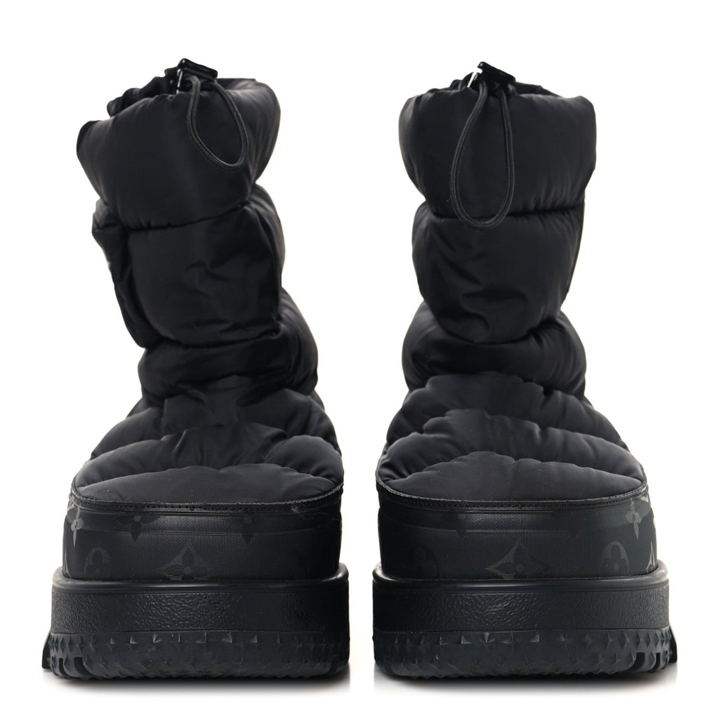 Louis Vuitton Nylon Monogram LV Alpine Mens Boot 9 Black