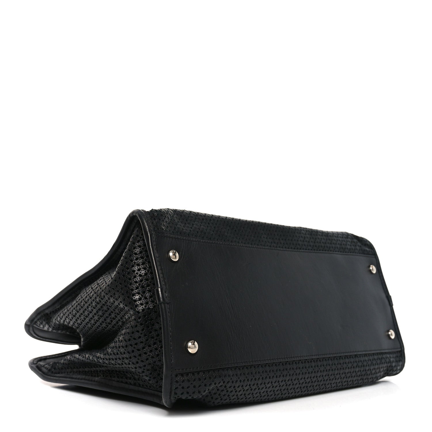 Chanel Calfskin Perforated Up In The Air Tote Black