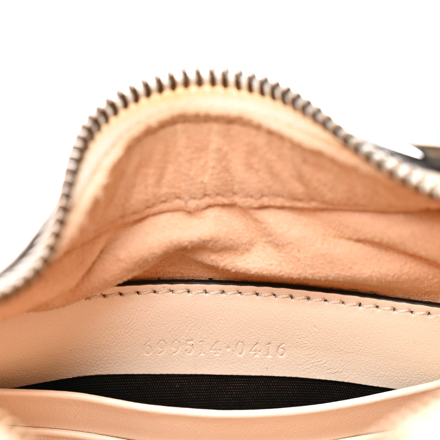 Gucci Calfskin Matelasse Chevron Mini GG Marmont Half Moon Hobo Mystic White