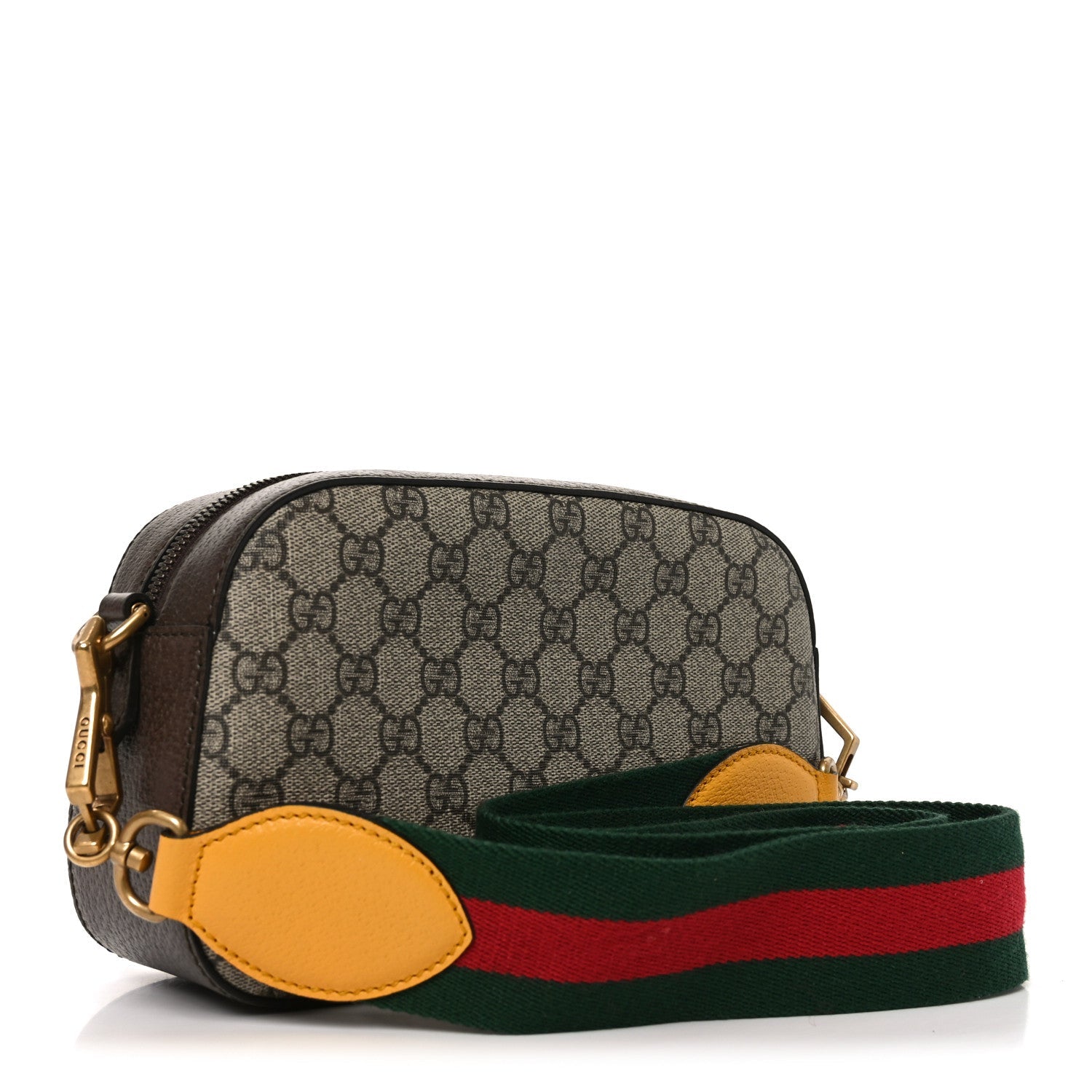 Gucci GG Supreme Monogram Web Neo Vintage Shoulder Bag Beige New Acero Crop