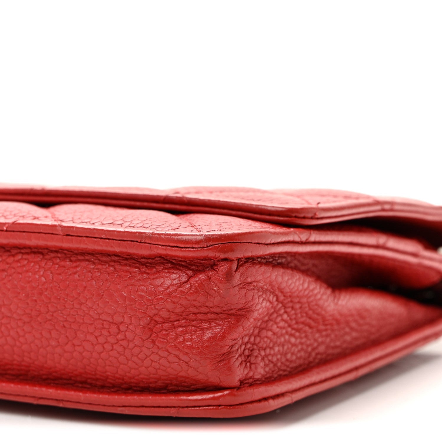 Chanel Caviar Quilted Wallet On Chain WOC Red
