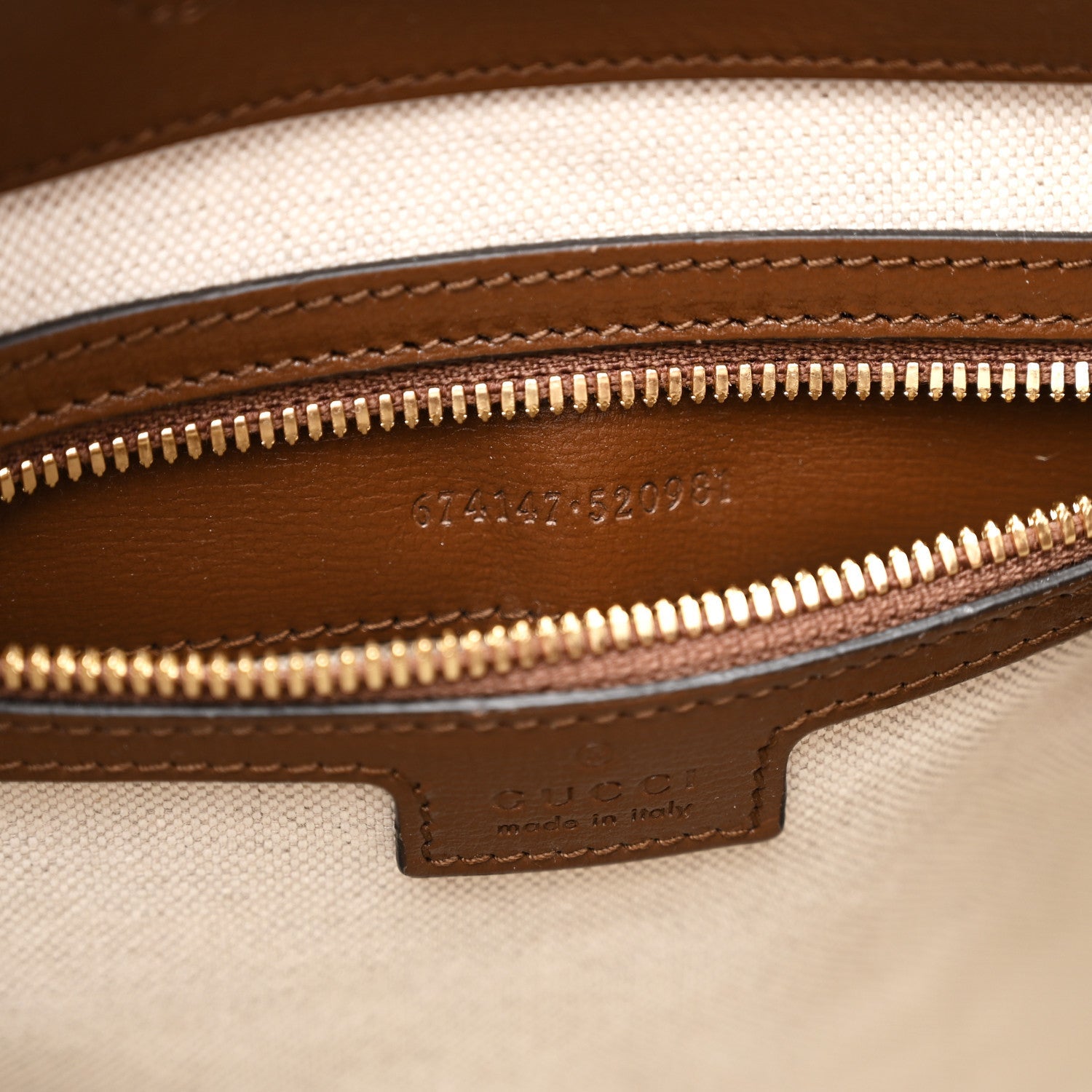 Gucci GG Supreme Monogram Azalea Calfskin Retro Interlocking G Buckle Backpack Beige Ebony Brown Sugar