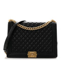 Chanel Lambskin Quilted Large Boy Flap Black