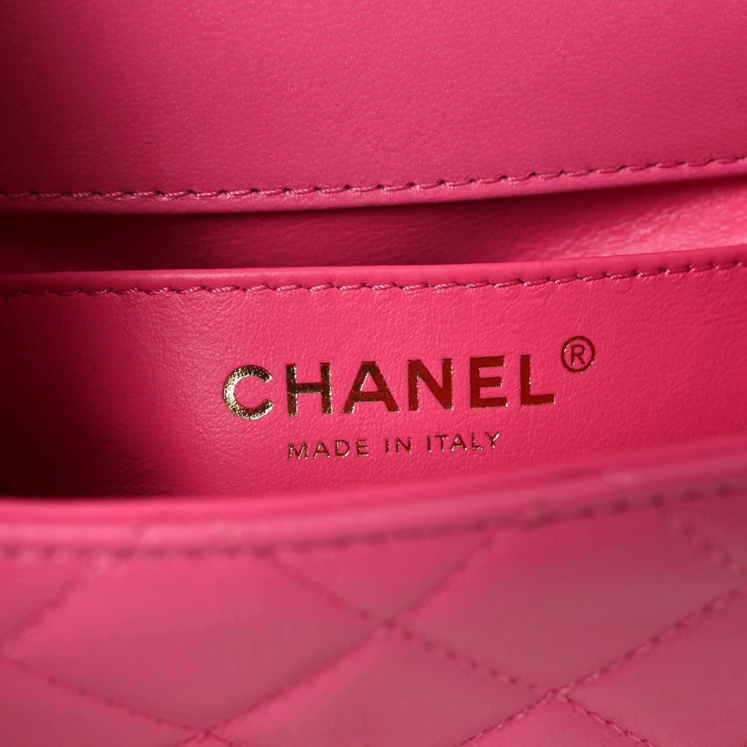 Chanel Goatskin Quilted Mini Square Flap Pink