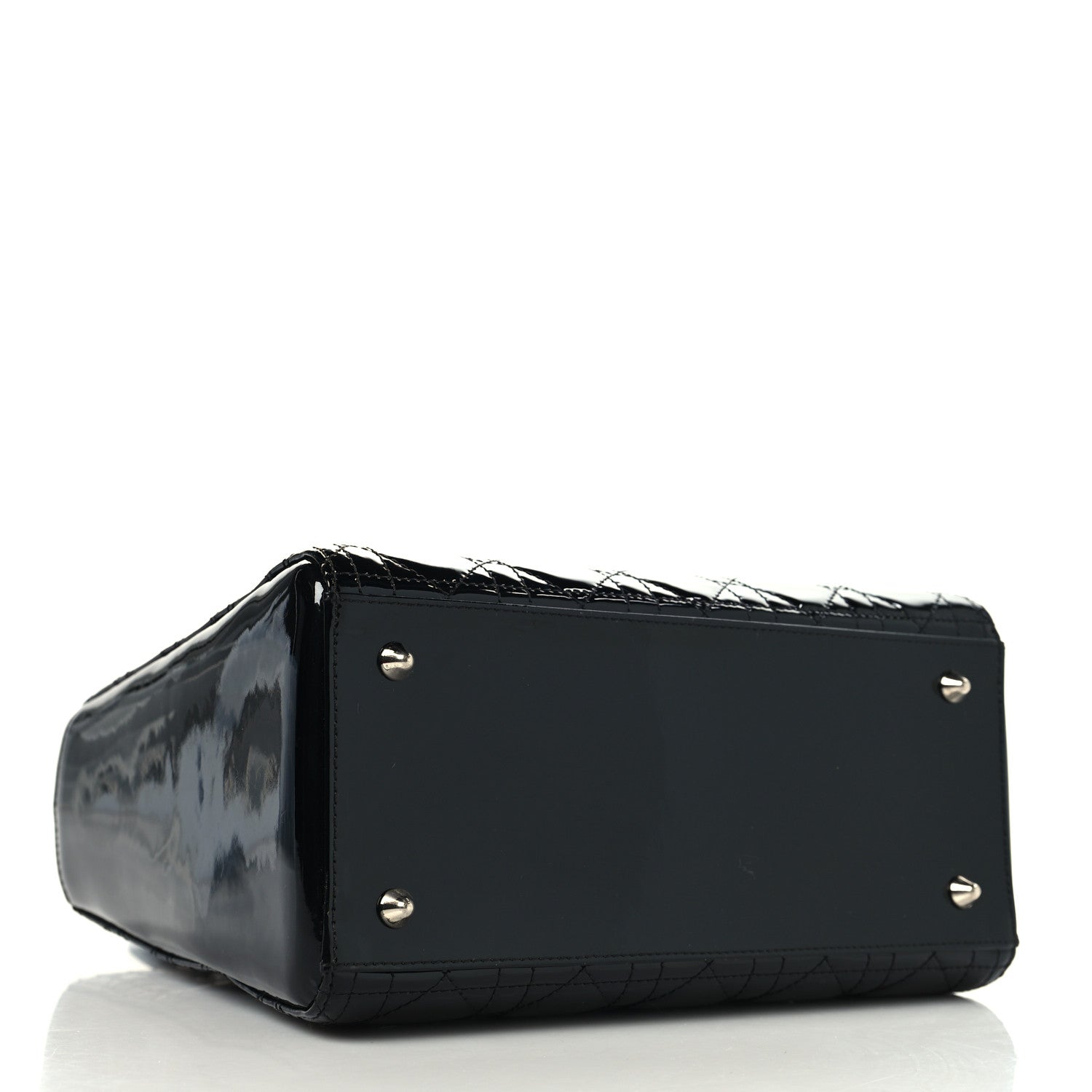 Christian Dior Patent Cannage Medium Lady Dior Black
