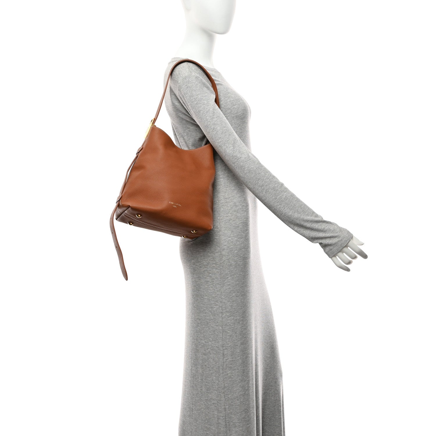 Louis Vuitton Grained Calfskin Low Key Hobo PM Cognac