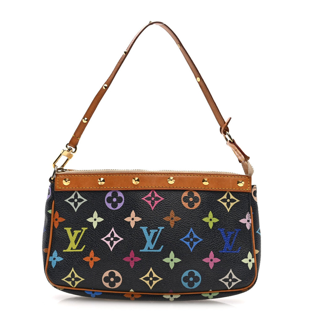 Louis Vuitton Monogram Multicolor Pochette Accessories Black