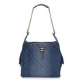 Chanel Washed Denim Quilted Medium Chanel 25 Handbag Blue