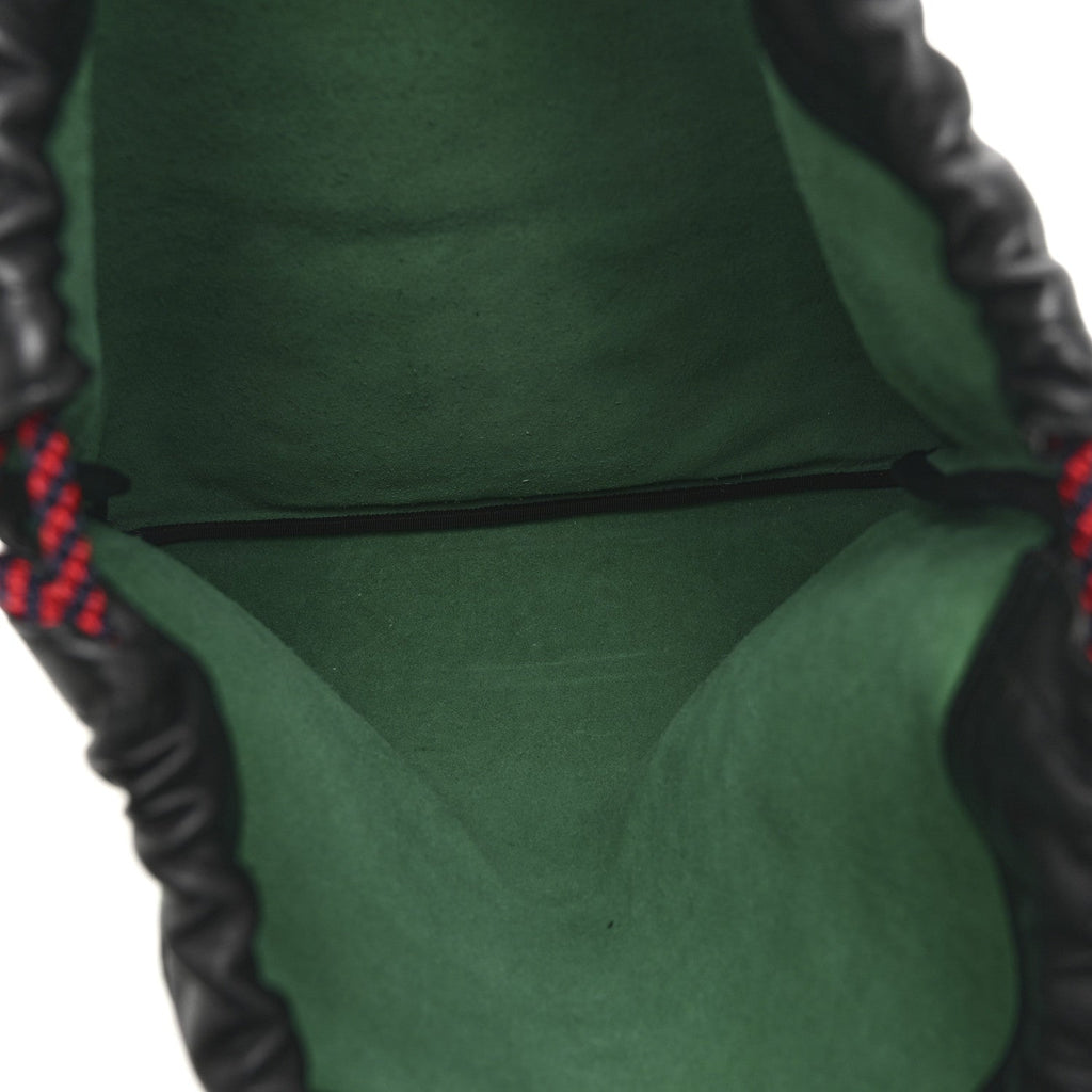Gucci Calfskin Logo Drawstring Backpack Green