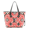 Louis Vuitton Monogram Giant Crafty Neverfull MM Creme Rouge Black
