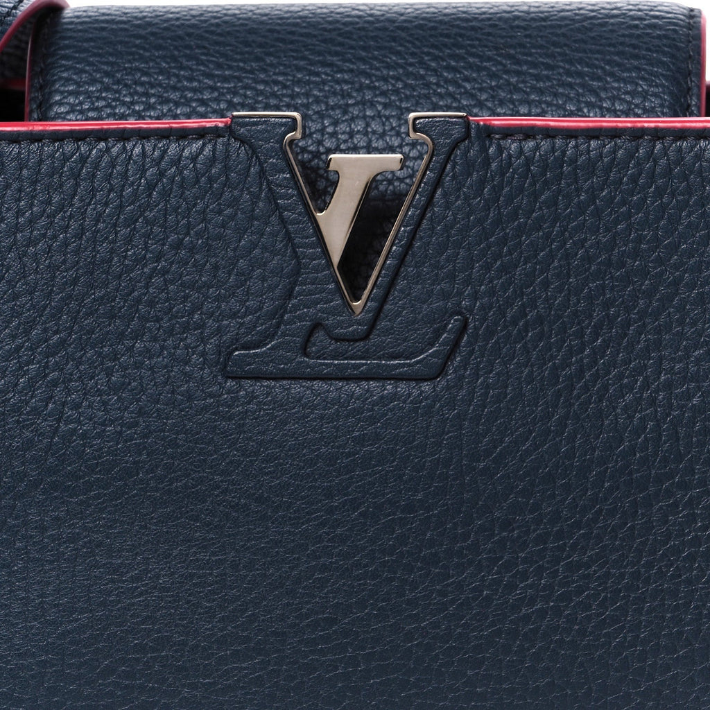 Louis Vuitton Taurillon Capucines BB Marine Rouge