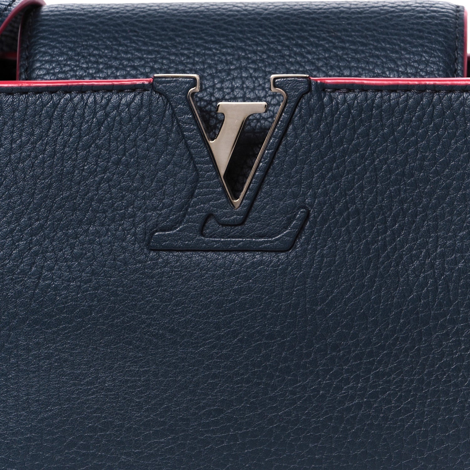 Louis Vuitton Taurillon Capucines BB Marine Rouge