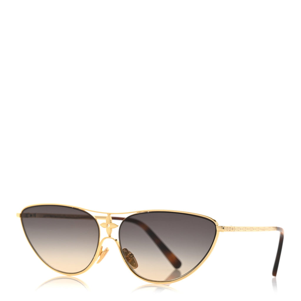 Louis Vuitton Metal LV Star Cat Eye Sunglasses Z1867U Gold