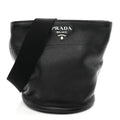 Prada Vitello Daino Bucket Bag Black