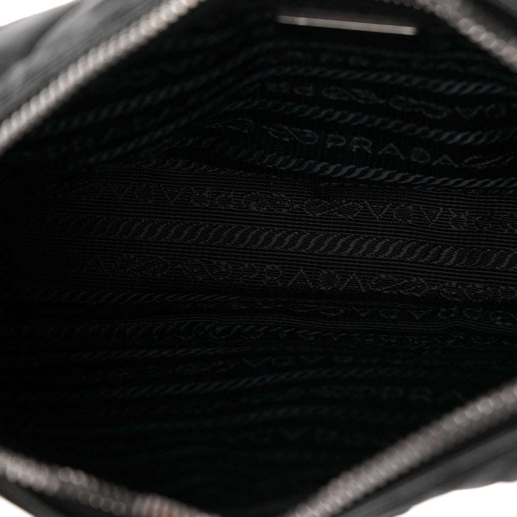 Prada Nylon Tessuto Impuntu Quilted Crossbody Bag Black