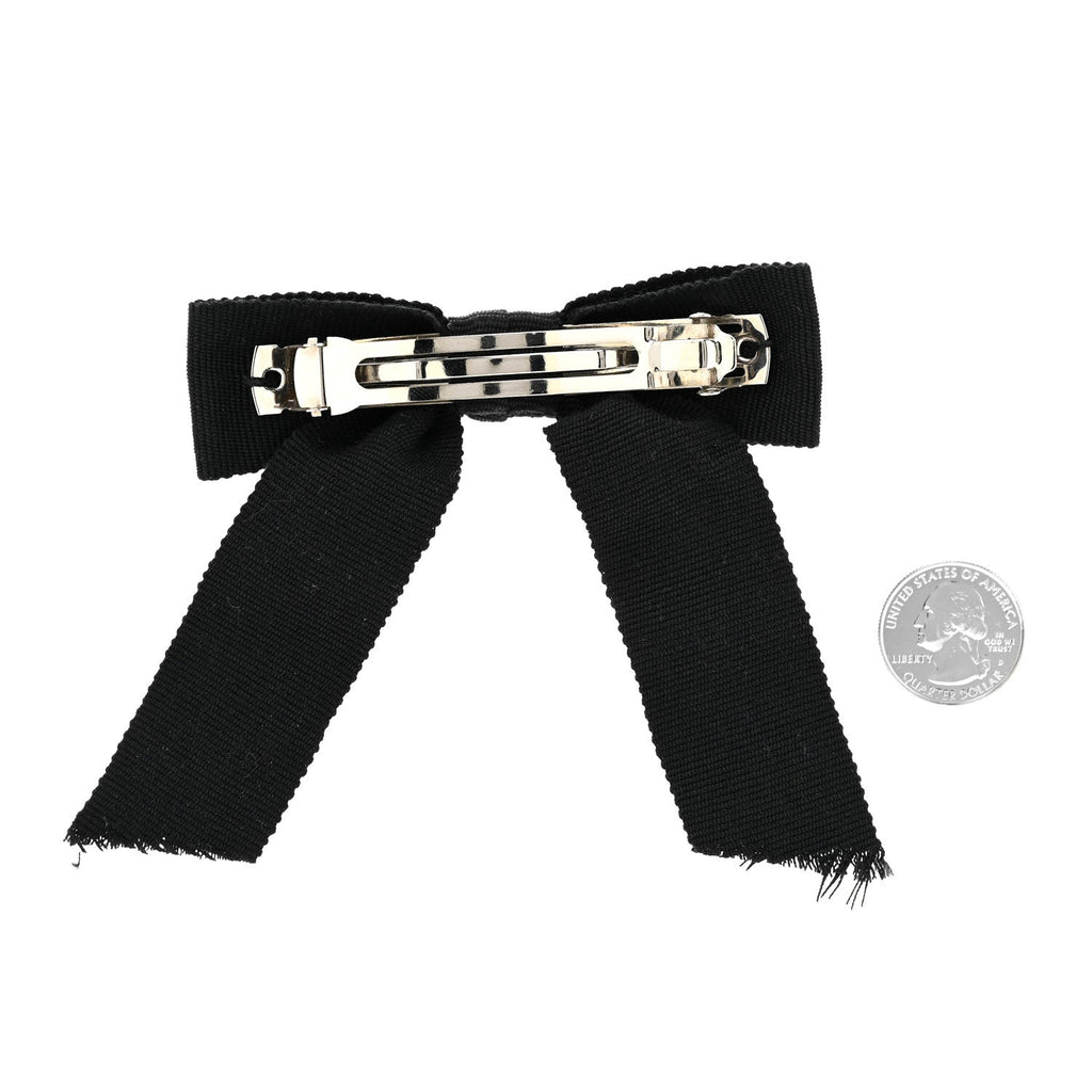 Grosgrain Bow CC Hair Clip Black