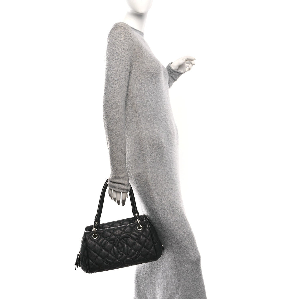 Chanel Caviar Quilted Timeless Bowler Black