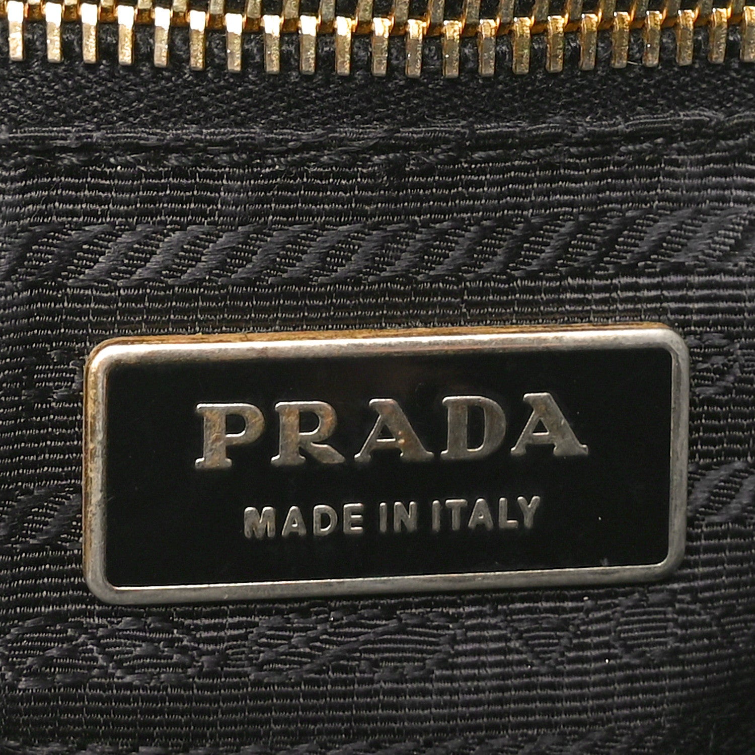 Prada Tessuto Nylon Chevron Quilted Tote Black