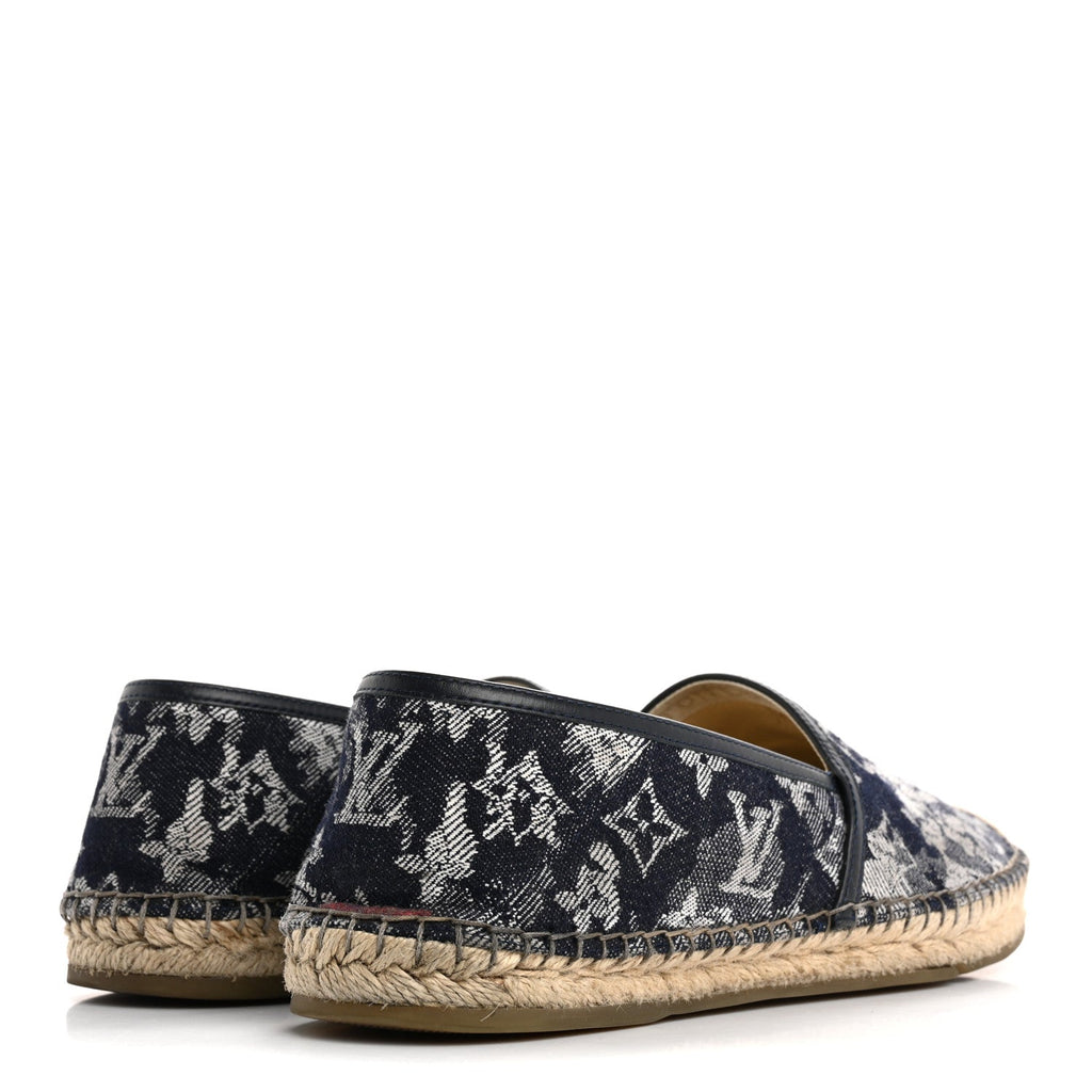 Louis Vuitton Monogram Denim Espadrille Flats 8.5 Blue
