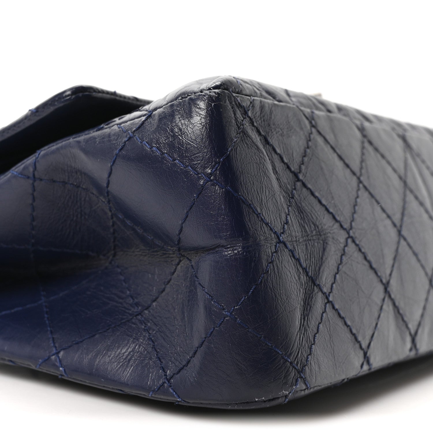 Chanel Aged Calfskin Quilted 2.55 Reissue 226 Flap Dark Blue