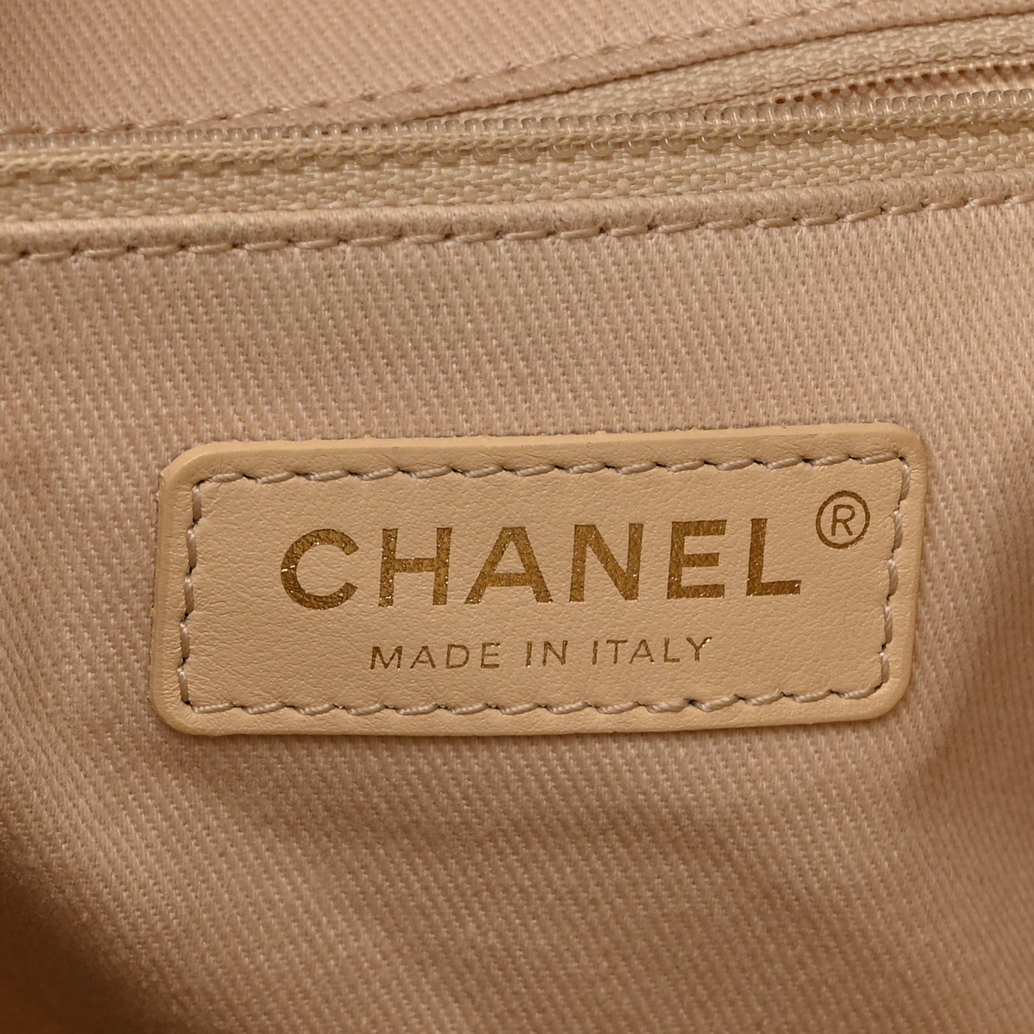 Chanel Canvas Large Deauville Backpack Light Beige