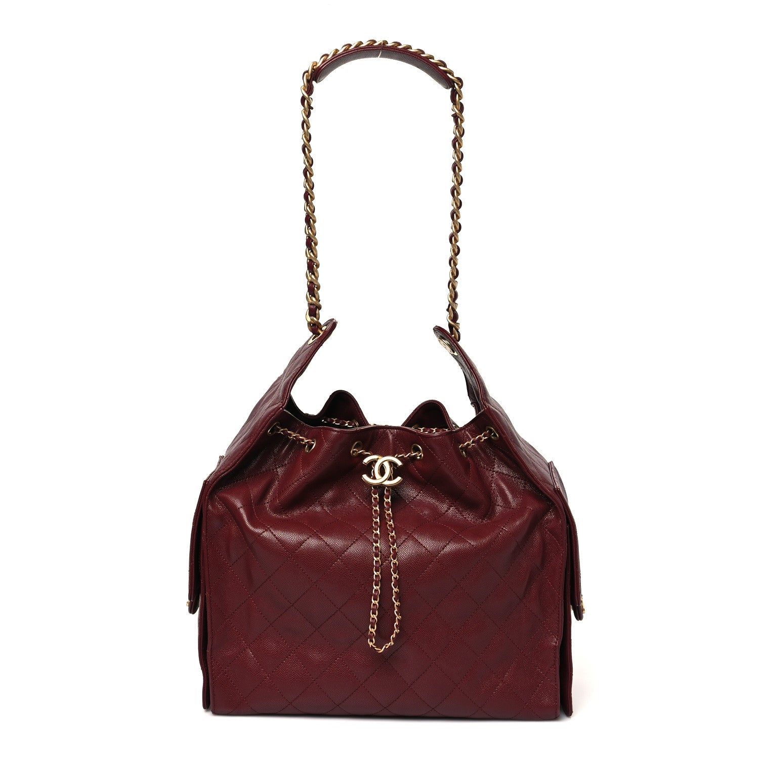 Chanel Caviar Quilted Medium Chanel 25 Handbag Burgundy