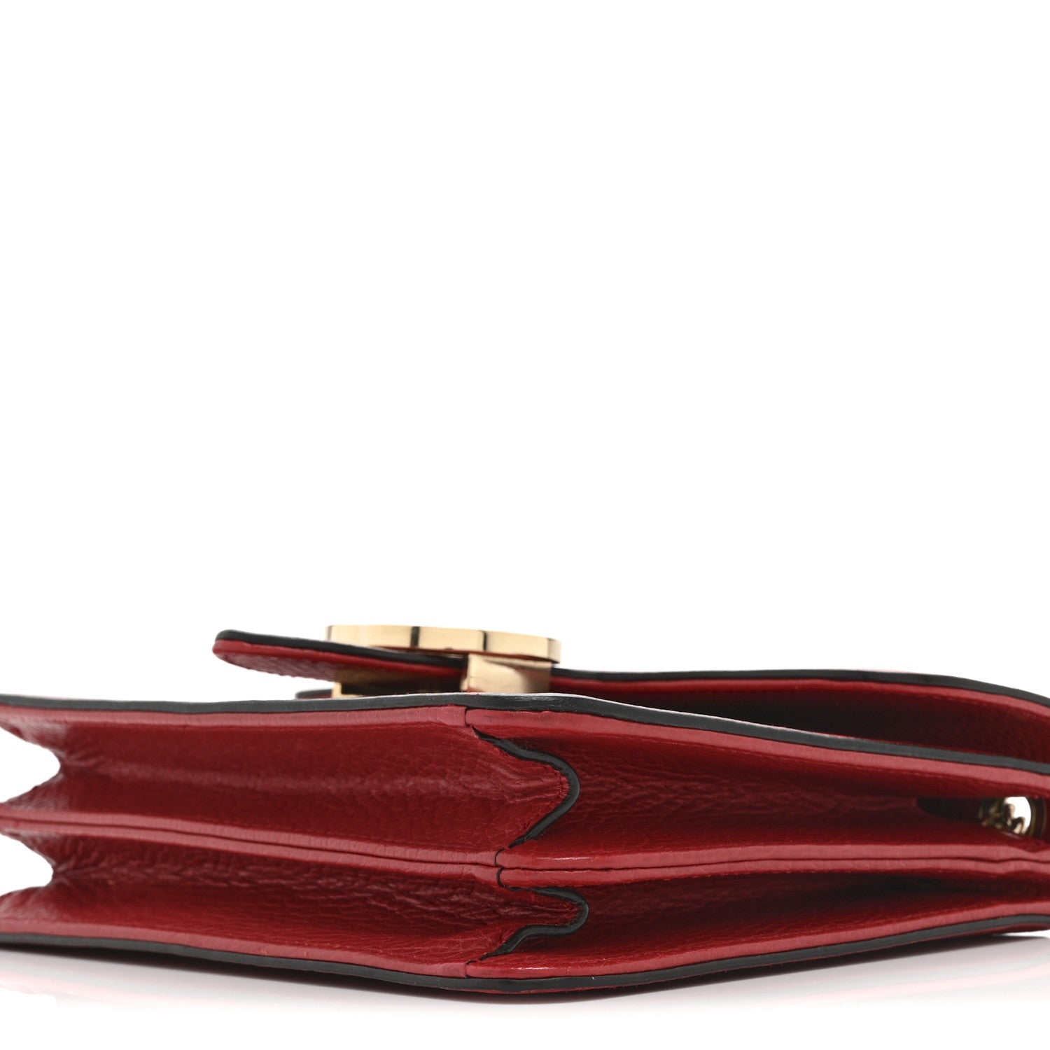 Gucci Dollar Calfskin Small Interlocking G Shoulder Bag Red