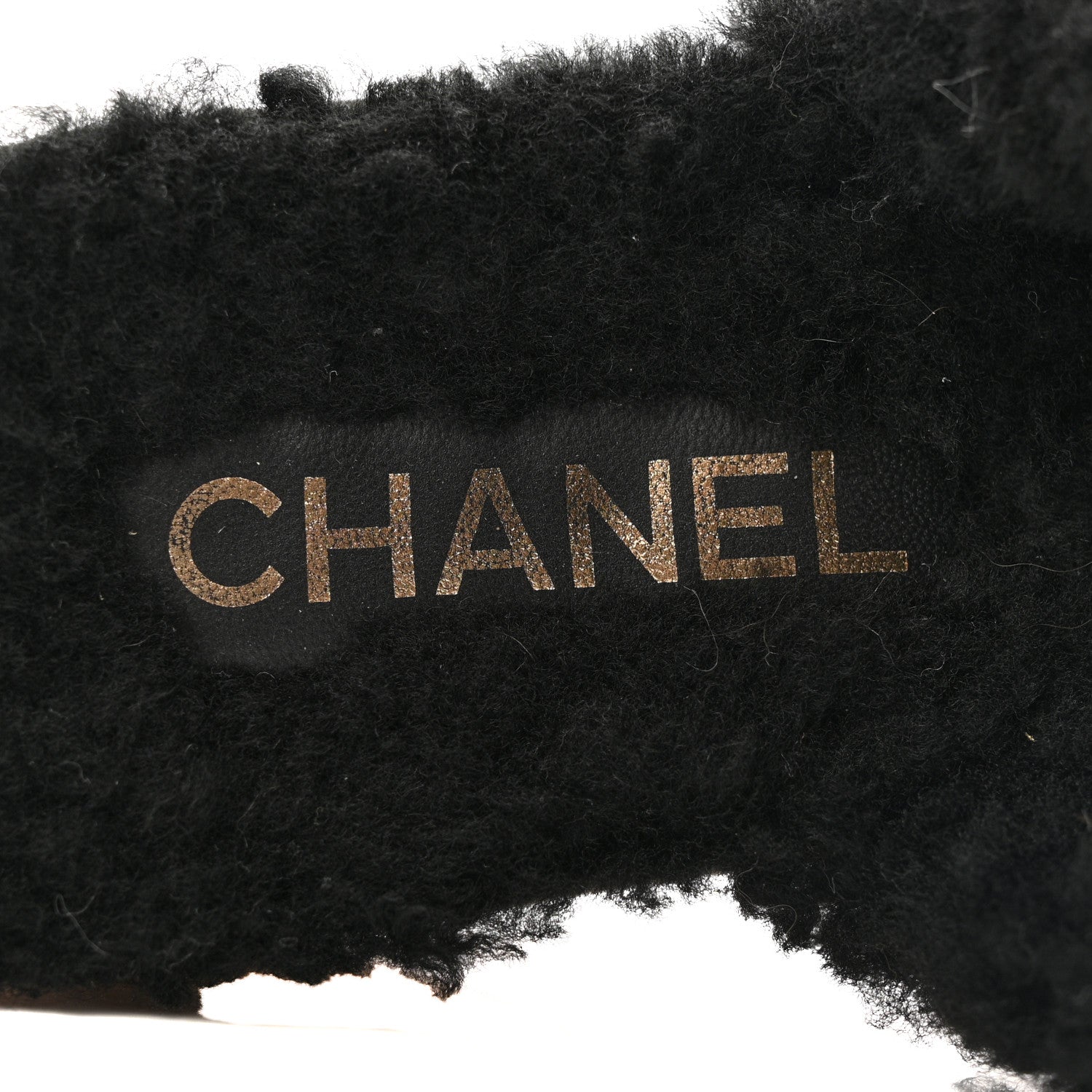 Chanel Suede Calfskin Shearling Turn Lock Clogs 41 Black