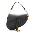 Christian Dior Grained Calfskin Mini Saddle Bag Black