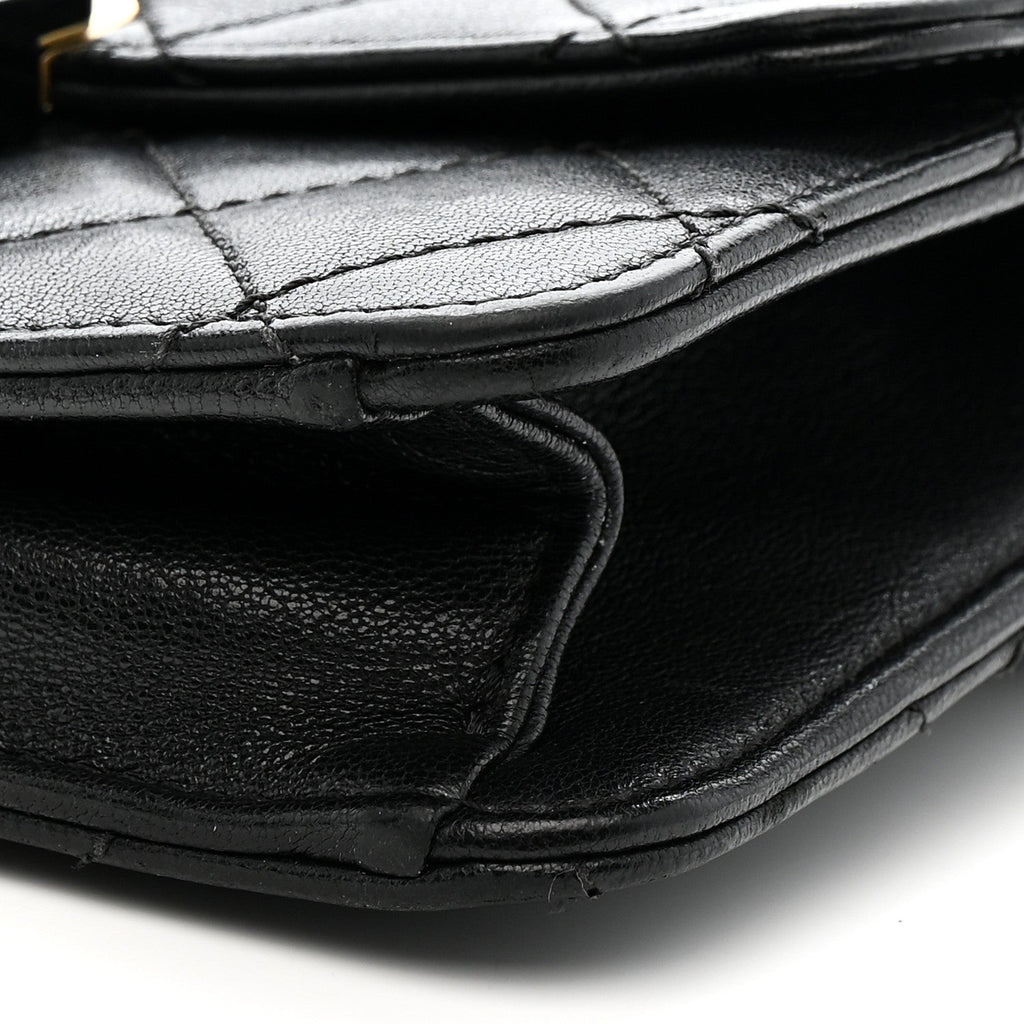 Chanel Sheepskin Quilted Mini Beauty Lock Flap Black