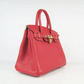 Hermes Birkin 30cm Togo Leather Handbags Red Golden