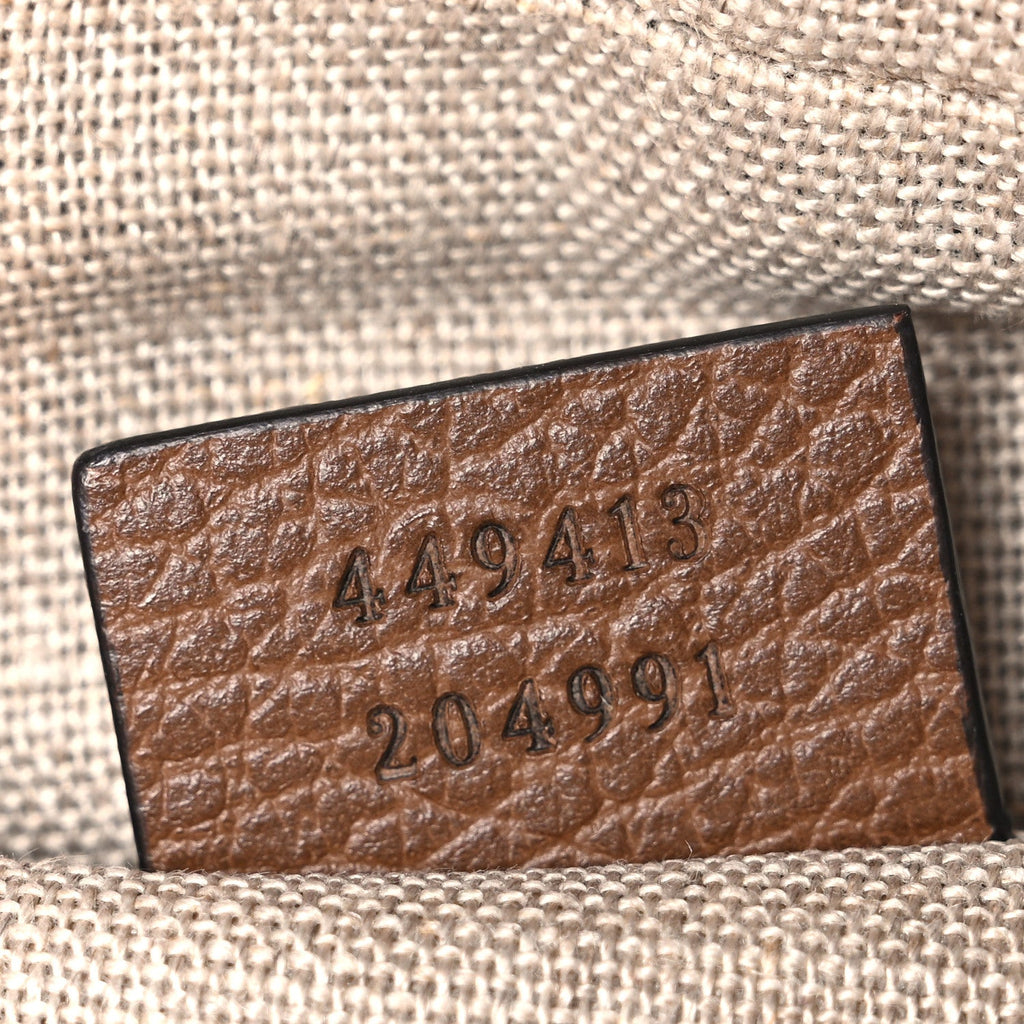 Gucci Monogram Mini Bree Messenger Bag Beige Tabacco