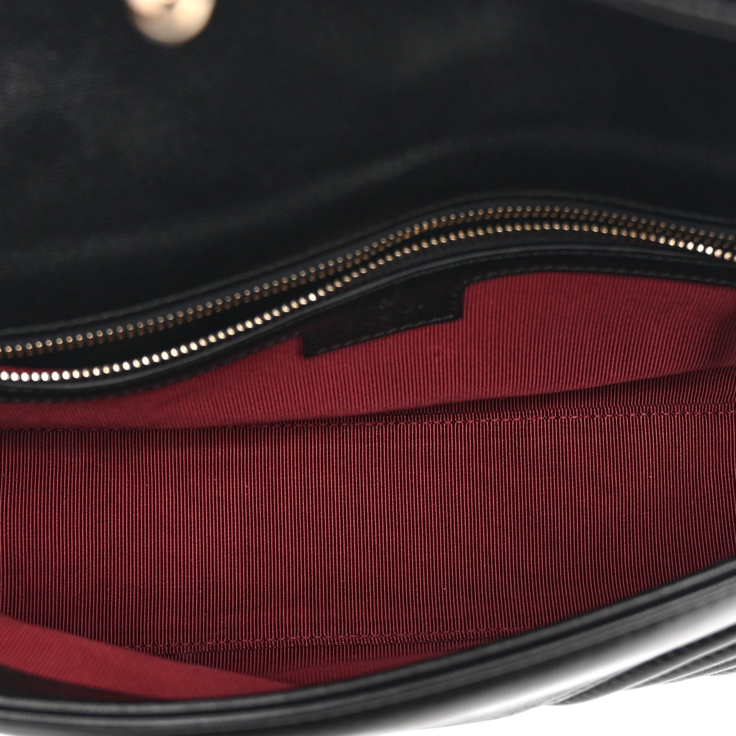 Gucci Lambskin Matelasse Medium GG Marmont Shoulder Bag Black