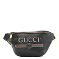 Gucci Grained Calfskin Small Logo Belt Bag Black