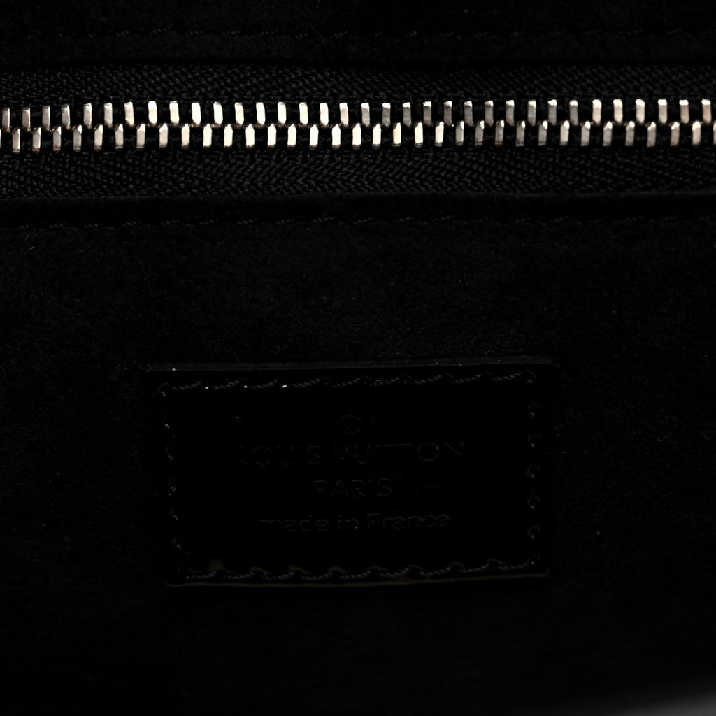 Louis Vuitton Vernis Flower Quilted Twist Shoulder Bag GM Black