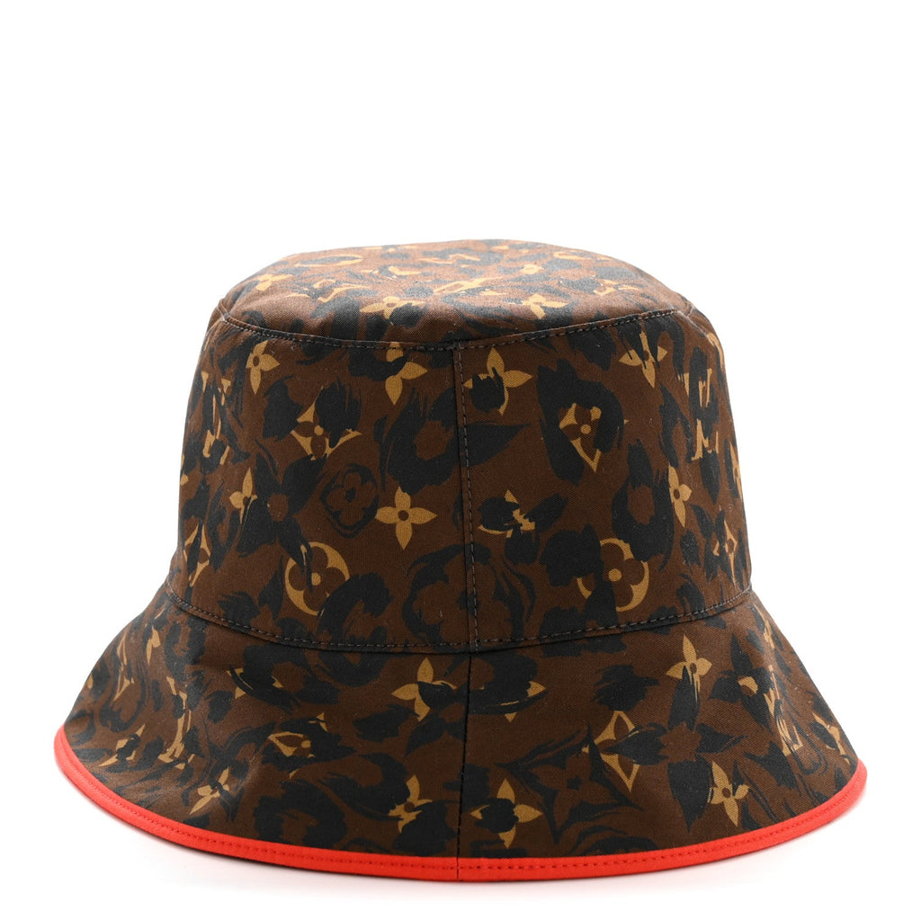Louis Vuitton Cotton LV Safari Bucket Hat S Black Red