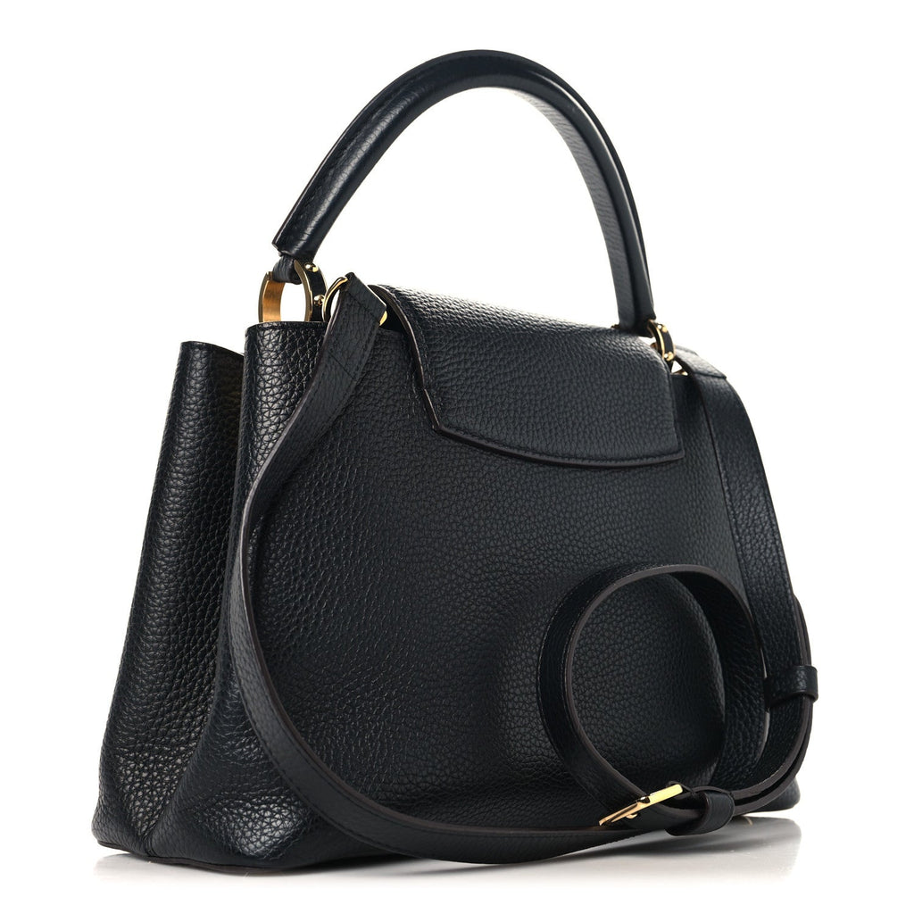 Louis Vuitton Taurillon Capucines PM Black