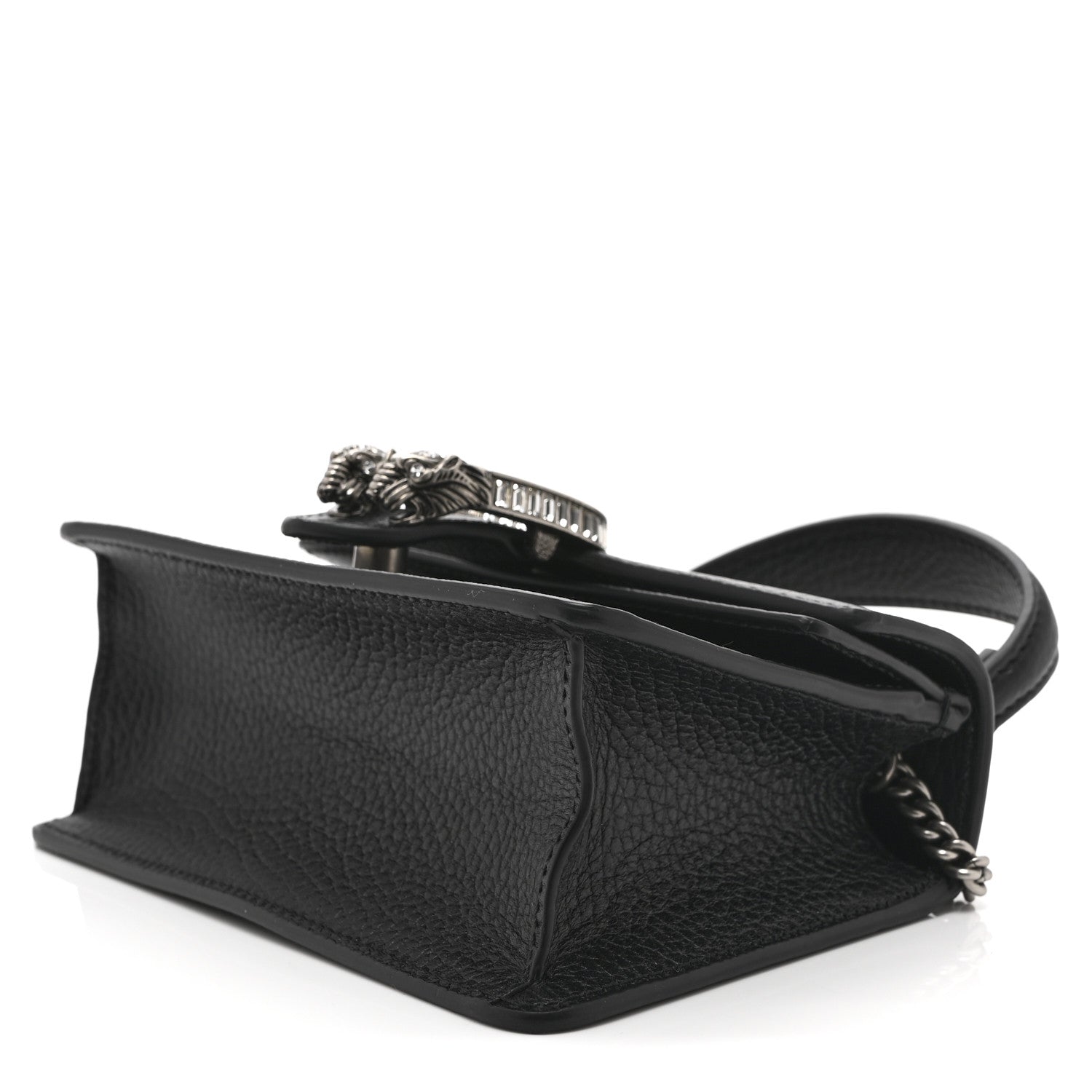Gucci Dollar Calfskin Crystal Mini Dionysus Top Handle Bag Black Crystal