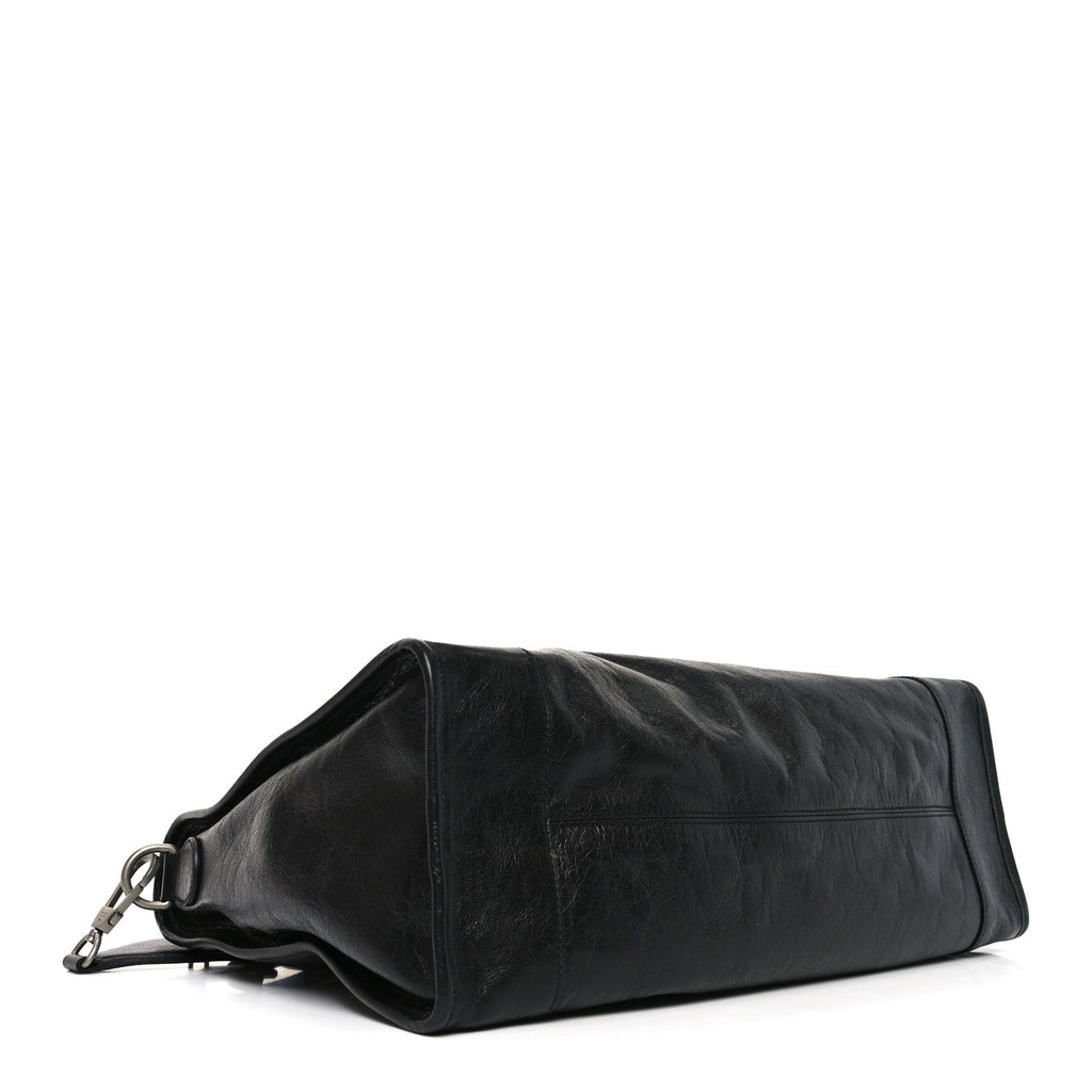 Gucci Fluffy Calfskin Morpheus Weekender Duffle Black