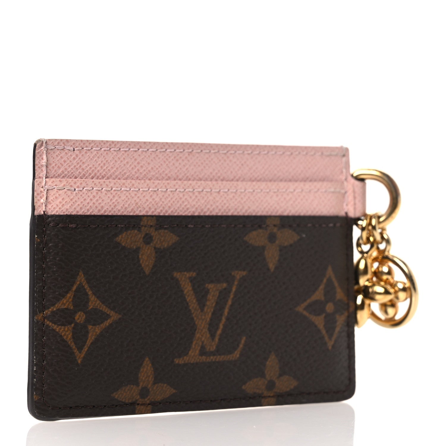 Louis Vuitton Monogram LV Charms Card Holder Rose Ballerine