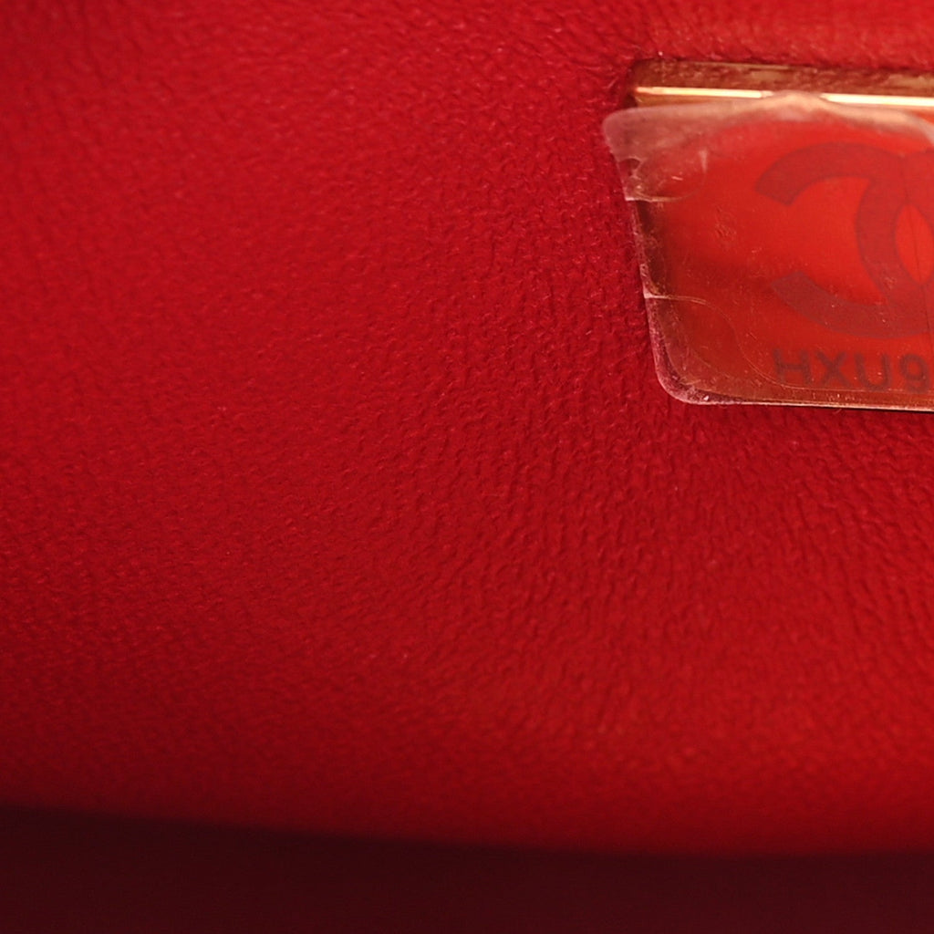Chanel Calfskin Shearling Quilted Small Boy Messenger Bag Red