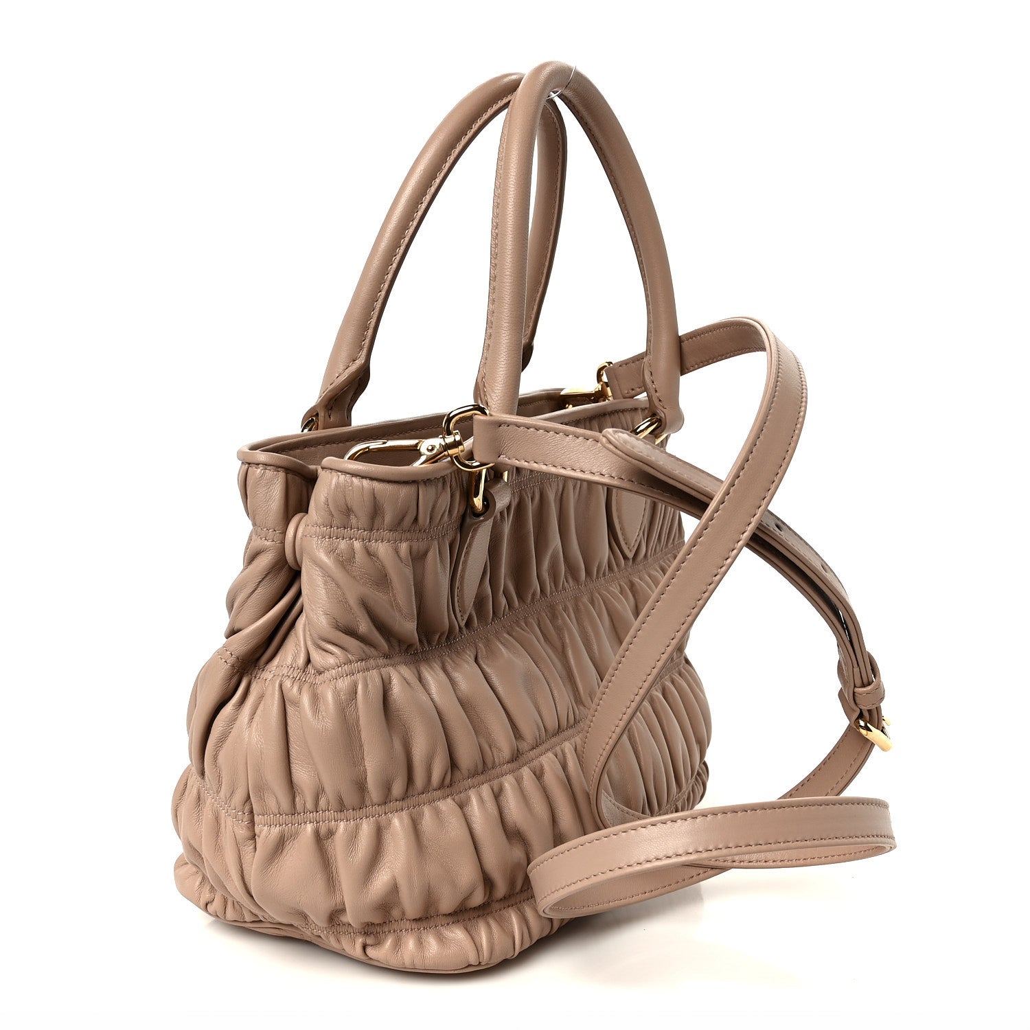Prada Nappa Gaufre Small Tote Cipria