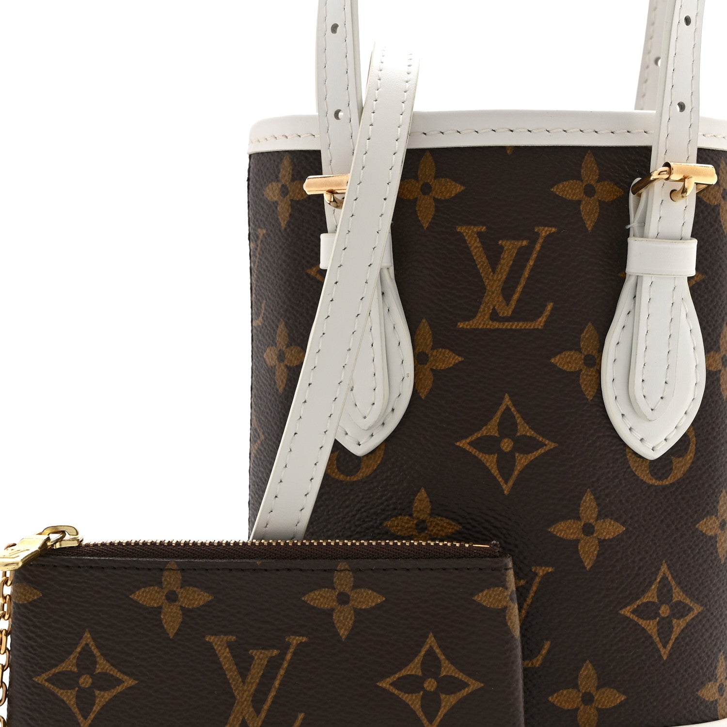 Louis Vuitton Monogram LV Match Nano Bucket Bag White