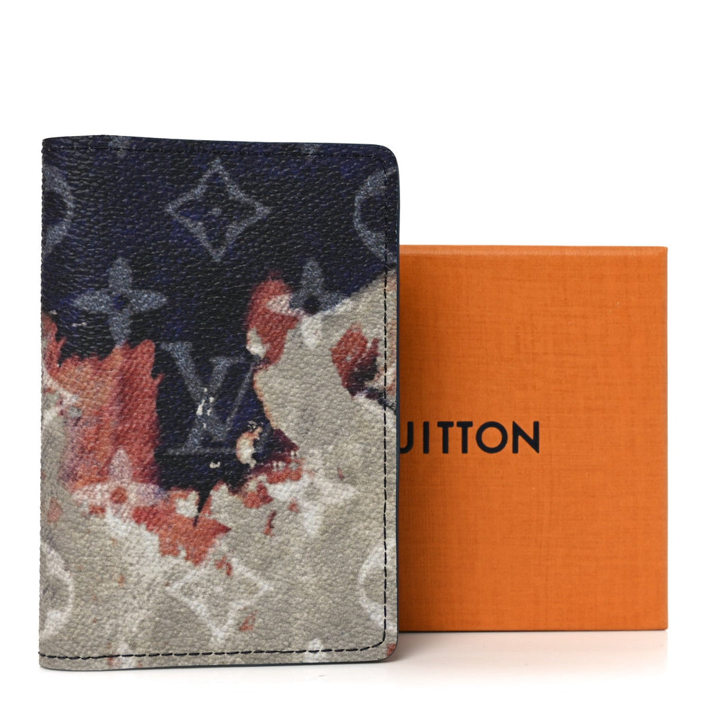 Louis Vuitton Monogram Bleach Pocket Organizer Ink Blue