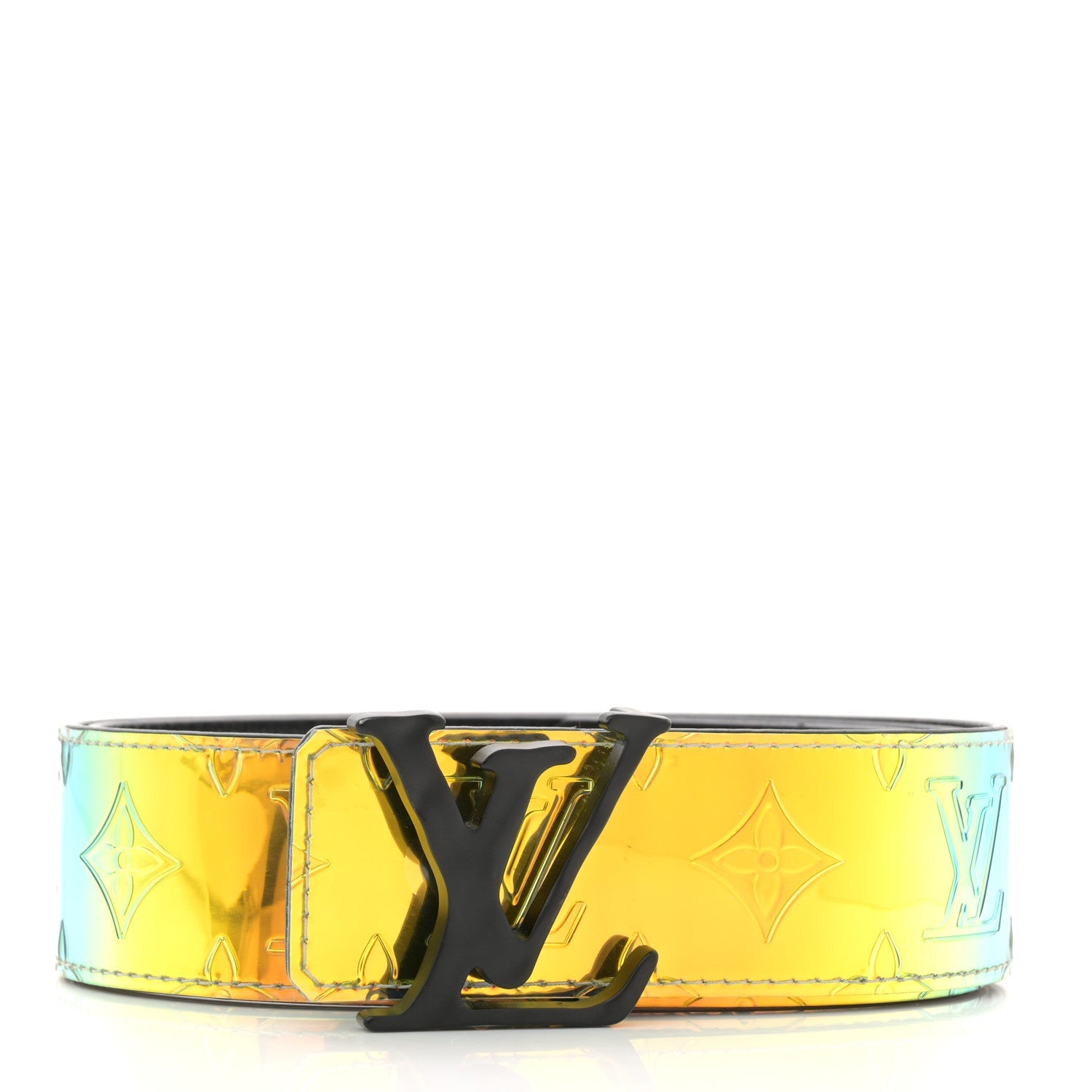 Louis Vuitton PVC Monogram 40mm LV Initiales Reversible Belt 85 34 Iridescent Prism
